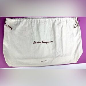 Salvatore Ferrigno Dustbag Large Size 30.5 X 18” X 6” Burgundy Print On Linen